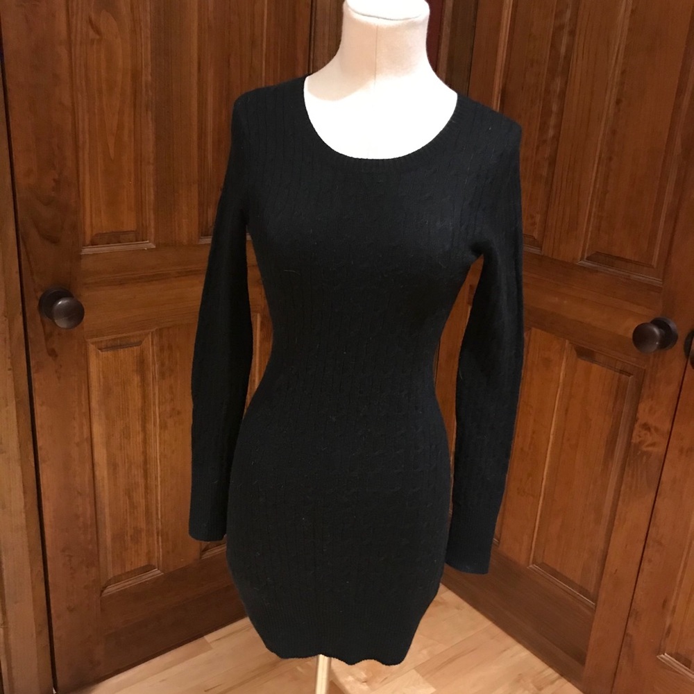 ** 3 for $30 ** Black Sweater Mini Dress